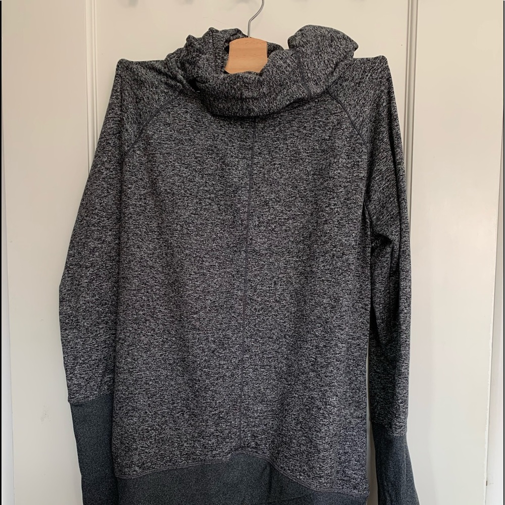 Heather Gray Zella Turtleneck Top SMALL